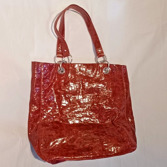 Kate Landry Large Faux Crocodile Shoulder Bag Purse - Picture 3 of 6